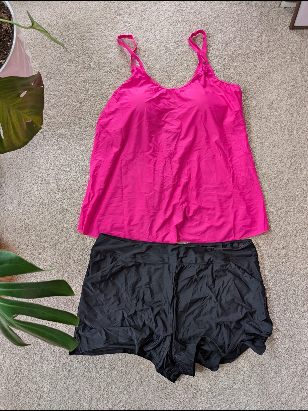 Tempt Me Hot Pink Swim Top with Branded Tag